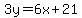 3y=6x%2B21