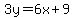 3y=6x%2B9