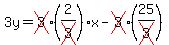 3y=cross%283%29%282%2Fcross%283%29%29x+-+cross%283%29%2825%2Fcross%283%29%29