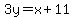 3y=x%2B11