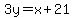 3y=x%2B21