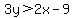 3y%3E2x-9