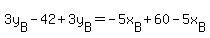 3y%5BB%5D-42%2B3y%5BB%5D=-5x%5BB%5D%2B60-5x%5BB%5D