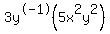 3y%5E-1%285x%5E2y%5E2%29
