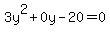 3y%5E2%2B0y-20=0