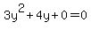 3y%5E2%2B4y%2B0+=+0