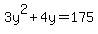 3y%5E2%2B4y=175