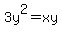 3y%5E2=xy