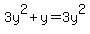 3y%5E2+%2B+y+=+3y%5E2
