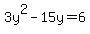 3y%5E2-15y=6