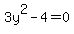 3y%5E2-4=0