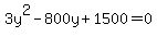 3y%5E2-800y%2B1500=0