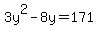 3y%5E2-8y=171