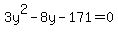 3y%5E2-8y-171+=+0