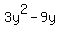 3y%5E2-9y