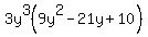 3y%5E3%289y%5E2-21y%2B10%29