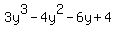 3y%5E3+-+4y%5E2+-+6y+%2B+4