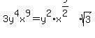 3y%5E4x%5E9=y%5E2%2Ax%5E%289%2F2%29sqrt%283%29