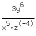 3y%5E6%2Fx%5E5z%5E-4