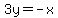 3y+=+-x