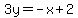 3y+=+-x%2B2