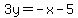 3y+=+-x+-+5