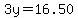 3y+=+16.50