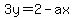 3y+=+2-ax