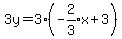 3y+=+3%28expr%28-2%2F3%29x%2B3%29