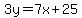 3y+=+7x%2B25