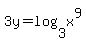 3y+=+log%283%2Cx%5E9%29