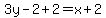 3y-2%2B2=x%2B2