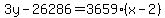 3y-26286=3659%28x-2%29