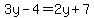3y-4=2y%2B7+
