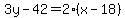 3y-42=2%28x-18%29