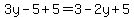 3y-5%2B5=3-2y%2B5