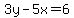 3y-5x+=+6
