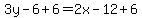 3y-6%2B6=2x-12%2B6