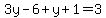 3y-6%2By%2B1=3