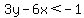 3y-6x%3C-1