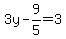 3y-9%2F5=3