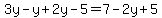 3y-y%2B2y-5=7-2y%2B5