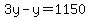 3y-y=1150
