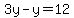 3y-y=12