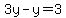 3y-y+=+3