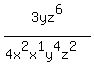 3yz%5E6%2F%284x%5E2x%5E1y%5E4z%5E2%29