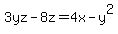 3yz-8z=4x-y%5E2