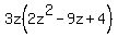 3z%282z%5E2-9z%2B4%29