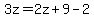 3z=2z%2B9-2