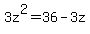 3z%5E2=36-3z
